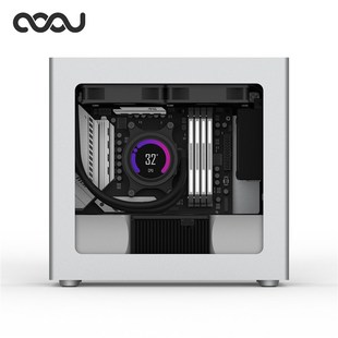 COOJ 新品 宰相Z18侧透版 MATX铝合金一体成型外壳直插水冷ITX电脑