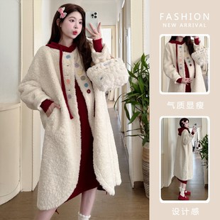 秋冬装 时髦套装 外套大码 时尚 潮 棉服毛衣连衣裙秋冬季 孕妇2024新款