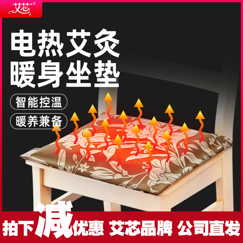 艾芯电加热艾草绒坐垫艾灸发热椅子垫小电热毯毯办公室家用女插电