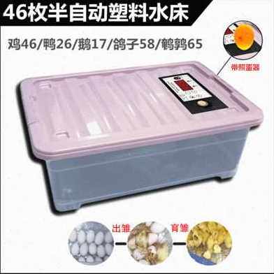 新厂销新能水床孵化机家用型鸡鸭鹅孵化z器55枚小型90枚卵蛋箱品