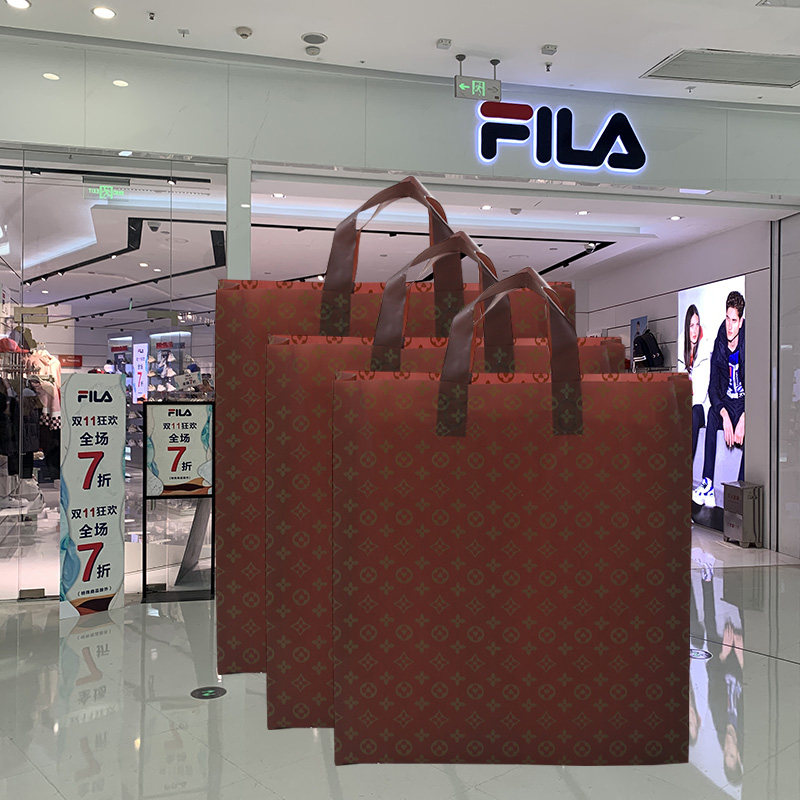 现货服装店手提袋竖版时尚塑料y手提袋礼品袋包装袋防水潮男服装