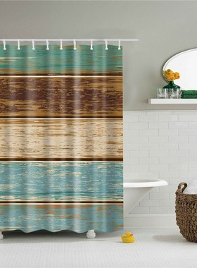 Curtains Bathroom Door-Shower Hooks Polyester-Fabric Home-De