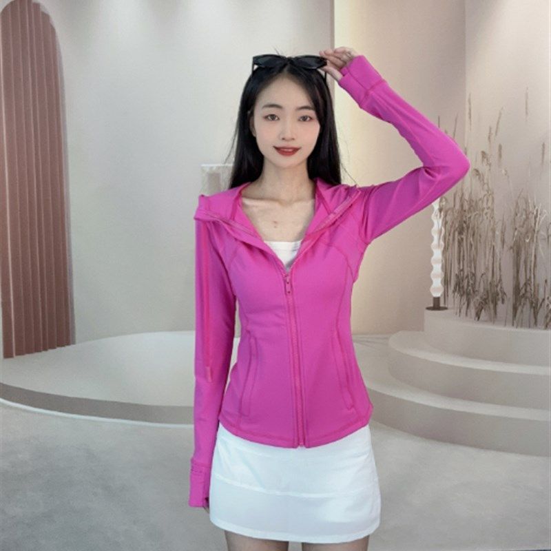 运动瑜伽外套连帽女 跑步训练紧身瑜伽服长袖拉链开衫健身上衣,运动/瑜伽/健身/球迷用品,瑜伽外套,淘宝优惠券,粉丝福利购,淘宝优惠卷