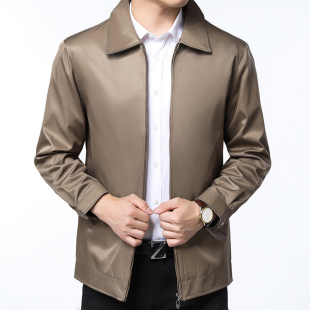 外套薄款 男装 春装 2020春秋季 休闲中老年爸爸装 中年男士 夹克衫 新款