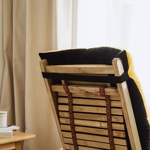 加绒加厚躺椅坐垫靠垫一体摇椅棉垫子秋冬季保暖折叠W椅子懒人椅