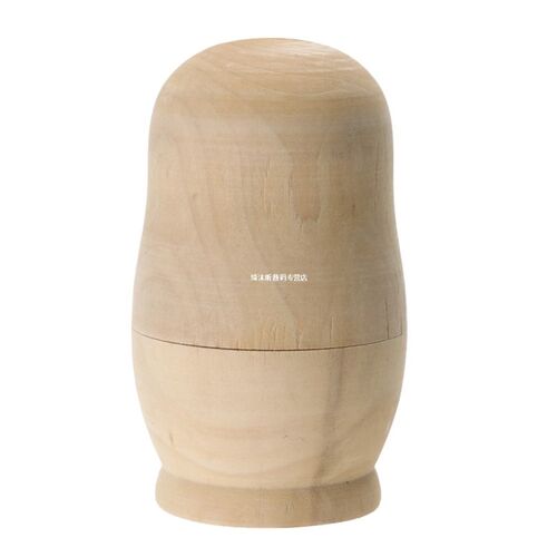 现货5Pcs DIY Wooden Blanku Embryos Russian Nesting Dolls Mat