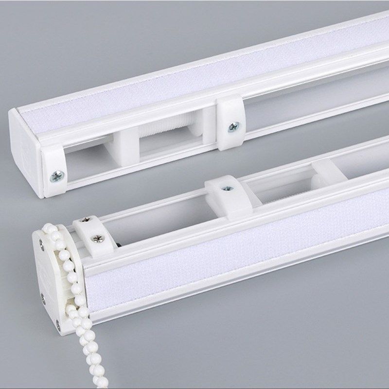 罗马帘升降轨道布百叶铝合金拉珠控制升降顶装侧装直轨静音轨