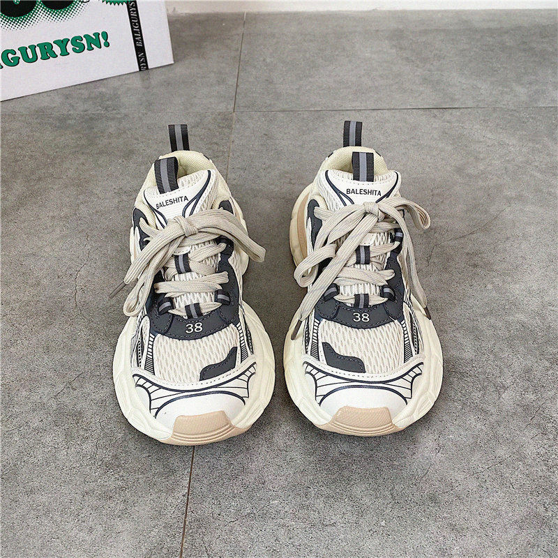 港风超火男鞋2023夏季新款网面透气运动休闲鞋韩版百搭情侣老爹鞋,流行男鞋,时尚休闲鞋,淘宝优惠券,粉丝福利购,淘宝优惠卷