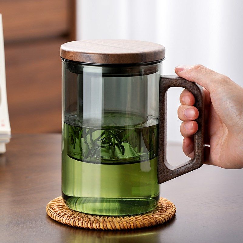 玻璃杯家用茶水分离m泡茶杯男喝水杯子办公室中式茶杯大容量1000m,餐饮具,玻璃杯,淘宝优惠券,粉丝福利购,淘宝优惠卷