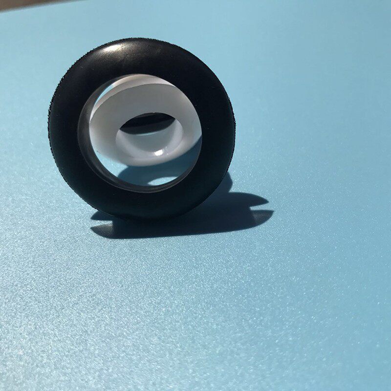 双面护线圈过线圈内径25mm黑出色pvc线胶白线环电橡保护套1000只