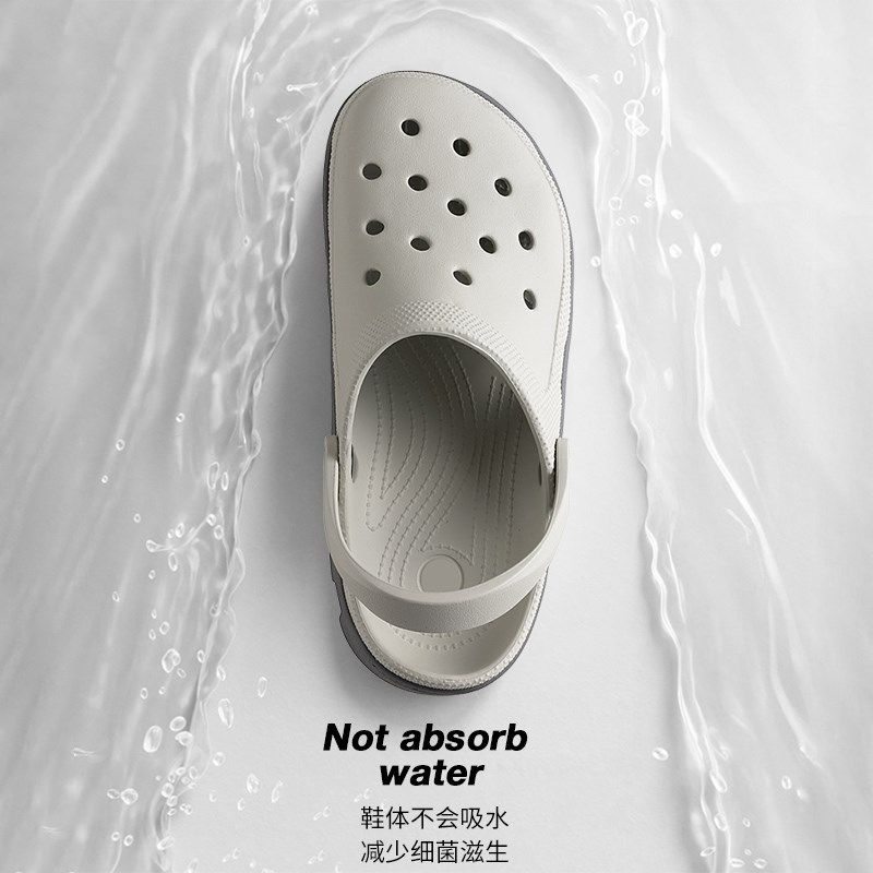洞洞鞋男士夏季橡胶底外穿家居大码防滑厚底海边包头沙滩拖鞋凉鞋,流行男鞋,包头拖,淘宝优惠券,粉丝福利购,淘宝优惠卷