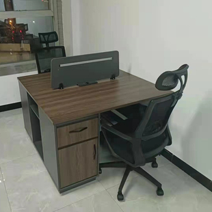 职员办公桌椅组合带抽屉两人位4 8创意屏风卡座V现代简约电脑桌