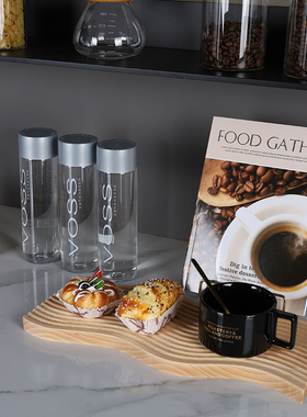 样板间厨房摆件餐边柜装饰酒柜装饰品橱柜收纳罐玻璃罐组合套装