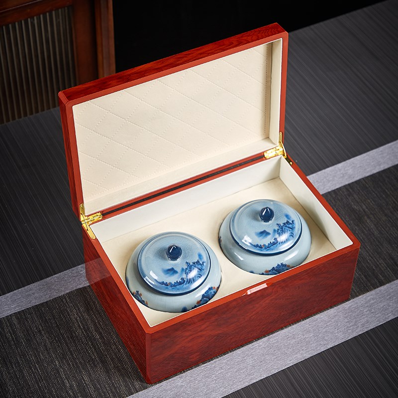 2024新款春茶明前龙井茶叶陶瓷罐礼盒碧螺春白牡丹王茶叶包装定制