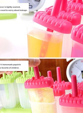 6 Cells DIY Popsicle Molds Ice Cream Makers Portable Durable