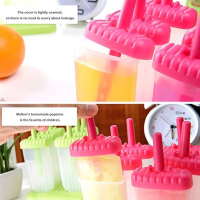 6 Cells DIY Popsicle Molds Ice Cream Makers Portable Durable