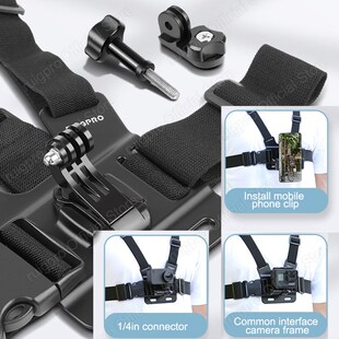 Adjustable Phone Clip Holder Mobile Phone Chest Mount Harnes