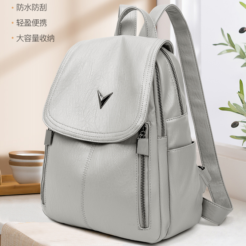 推荐Female Backpacks Genuine Leather Bagpack for Women Trave