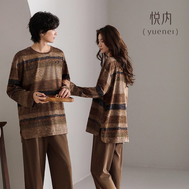 悦内情侣睡衣男士春秋款秋季长袖家居服女套头圆领可外穿出门,女士内衣/男士内衣/家居服,睡衣/家居服套装,淘宝优惠券,粉丝福利购,淘宝优惠卷