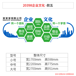 饰公司会议室激励志标语背景贴纸画创意布 企业文化办公室墙面n装