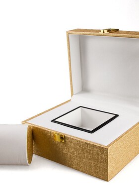高级pu翻盖灰色黑色q金色白色礼品珠宝手表皮盒高档皮质手表盒