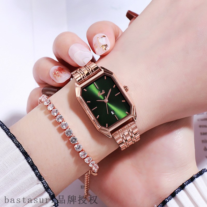 极速Gedi new Korean solid steel band fashion women's watch l