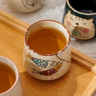 茶杯陶瓷茶具套装主人杯一人一色个人喝水杯家用办公室品茗杯