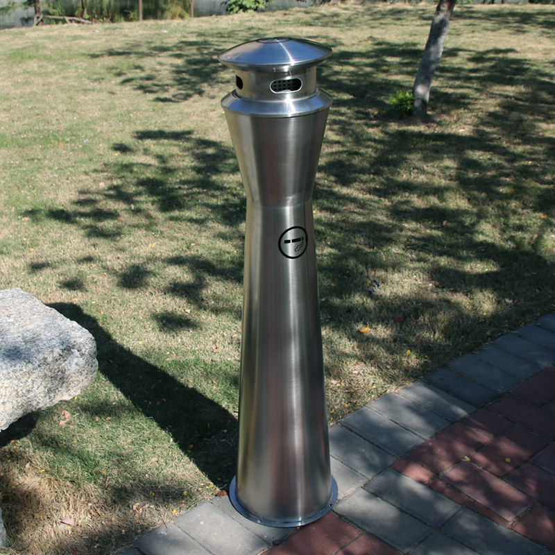 酒店大堂立式不锈钢烟蒂柱灰吸烟区室带烟灰缸灭烟头筒户外垃圾盅