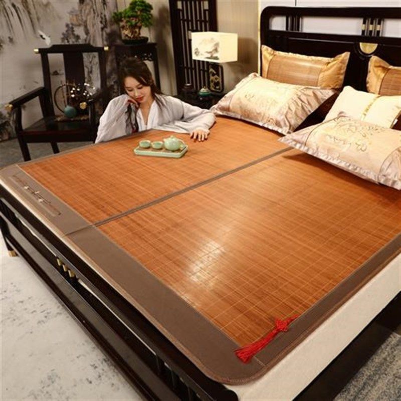 新款家用凉席竹席双面可折叠1.8米床冰丝席藤草夏季学生单双人1.2,床上用品,竹席,淘宝优惠券,粉丝福利购,淘宝优惠卷