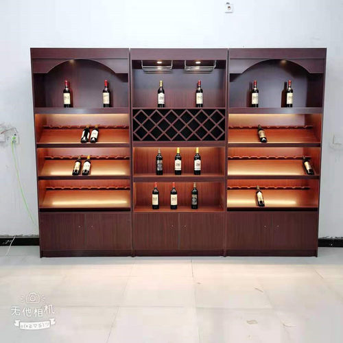 烟酒红酒白酒展示柜货架商用展示架陈列柜葡萄酒展示柜实木红酒柜