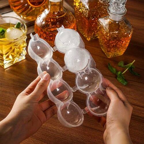 热销4 Hole Ice Cube Makers Ball Ice Mould Round Ice Hockey M