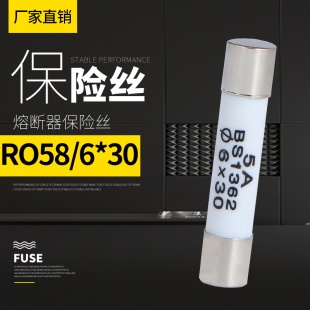 RO58 R058熔芯0.5A1A2A3A4A5A6A8A10A15A16A20A 陶瓷保险丝管6