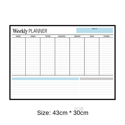 Whiteboard Rewritable Calendar Sticker Set Weekly And Monthl