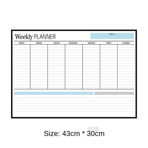 Whiteboard Rewritable Calendar Sticker Set Weekly And Monthl
