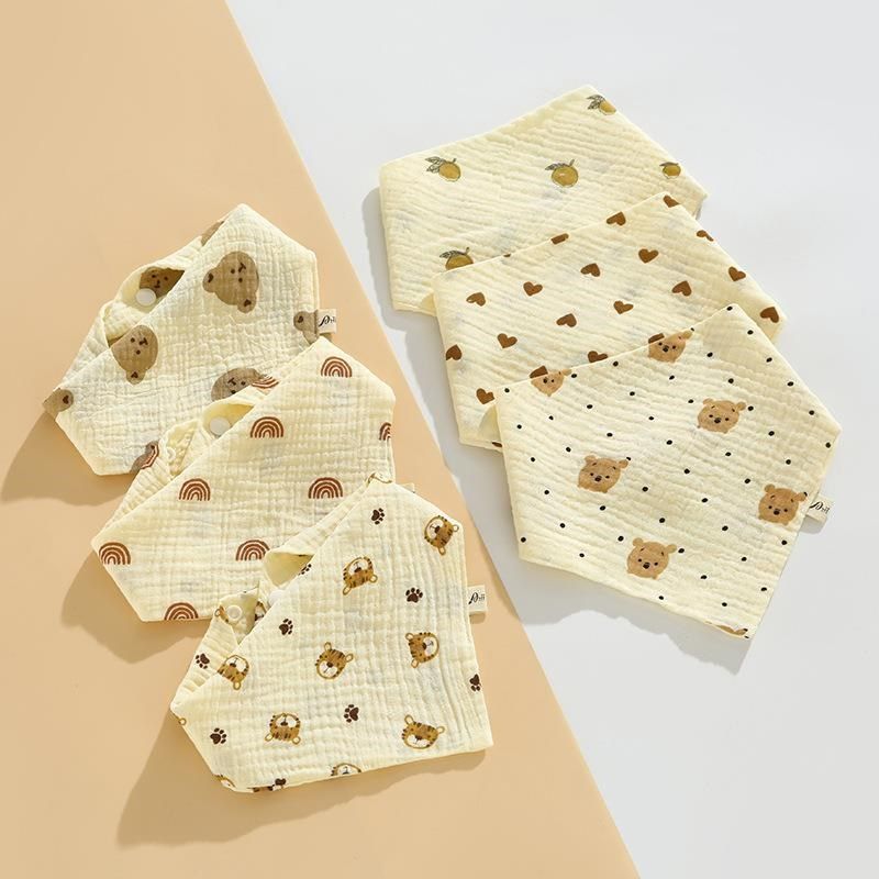 四层皱布婴儿口水巾男女宝宝新生儿童围嘴吐奶吸水围兜三角巾,婴童用品,口水巾,淘宝优惠券,粉丝福利购,淘宝优惠卷