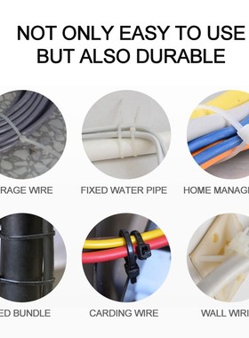 100PCS 150mm Self locking Nylon Cable Ties Plastic Zip Tie