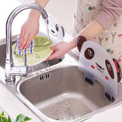 推荐Cute Panda Water Splash Guard Baffle Board Kitchen