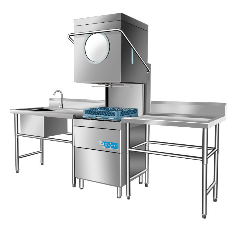 热销商用全自动洗碗机 自助饭厅智能提拉式洗碗机 小型揭盖式清洗