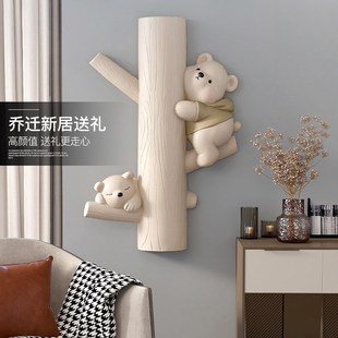 现代简约熊客厅装饰画玄关走廊过道3d立体浮雕壁画餐厅儿童房挂画