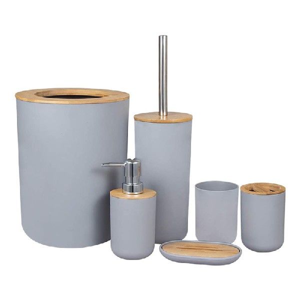 速发Bathroom Accessories Set Bamboo Plastic Bathroom Kit