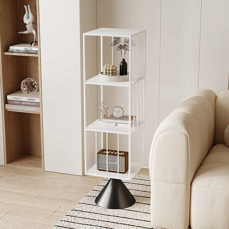 客厅书架落地置物架儿童转角简易卧室电视旁小书柜铁艺玩具收纳架,住宅家具,旋转书架,淘宝优惠券,粉丝福利购,淘宝优惠卷