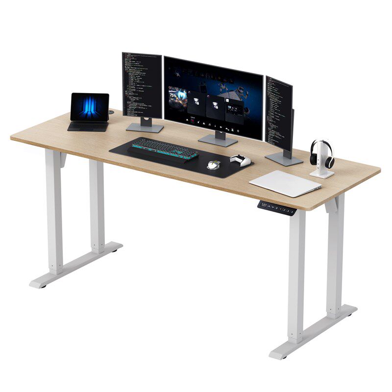 爱美卓四腿电动升降桌腿电脑办公家用学习桌架4腿儿童书桌工作台