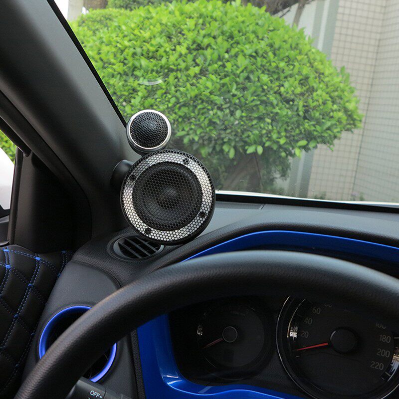 速发汽车音响前台改装三分频高音喇叭支架a柱三角u位中音免倒膜无