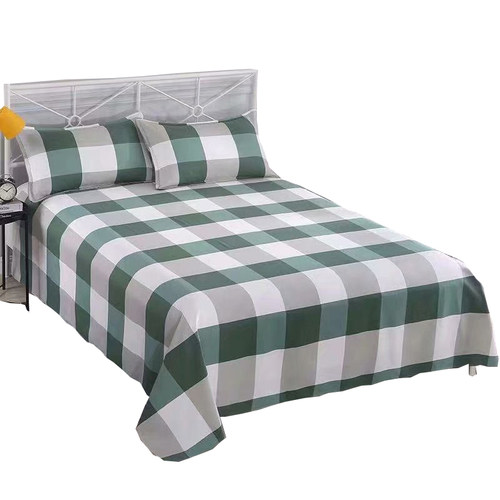 床单不起球纯棉老粗布三件套棉麻卡通亚麻加厚被单宿舍夏单人单件