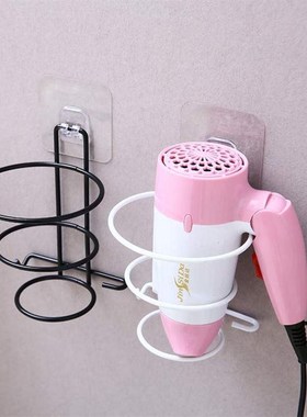 bathroom toilet non-perforated hair dryer wall storage rack
