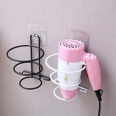 bathroom toilet non-perforated hair dryer wall storage rack