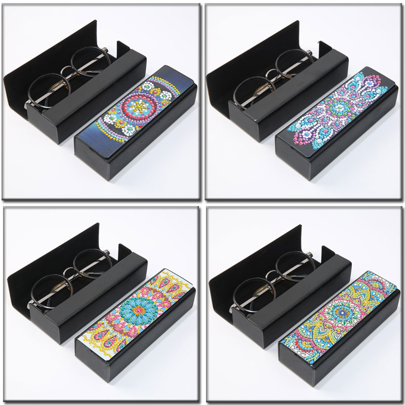 网红5D DIY Full Diamond Painting Glasses Box Special Shaped