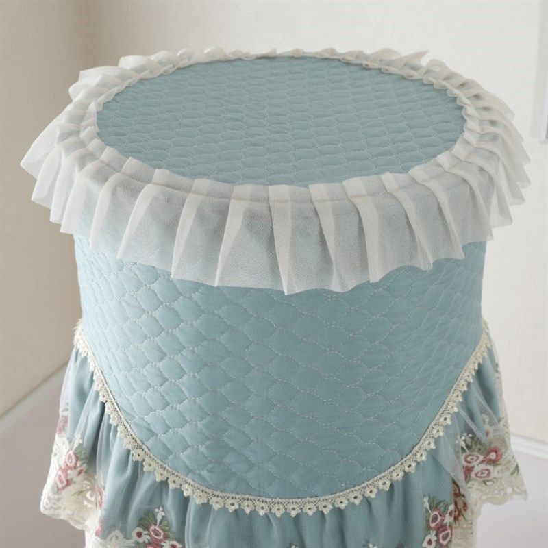 圆柱空调罩子柜机蕾丝布艺圆形立式开机不取空调套防尘罩