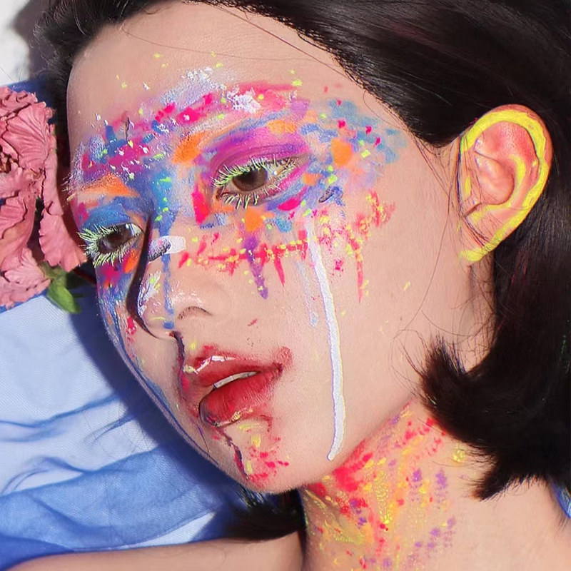 六一儿童水溶人体彩绘颜料脸彩舞台g妆圣诞节化妆膏无毒速干持久