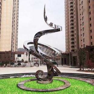 定制户外大型不锈钢雕塑城市广场抽象雕塑P品制作不锈钢 高档新品